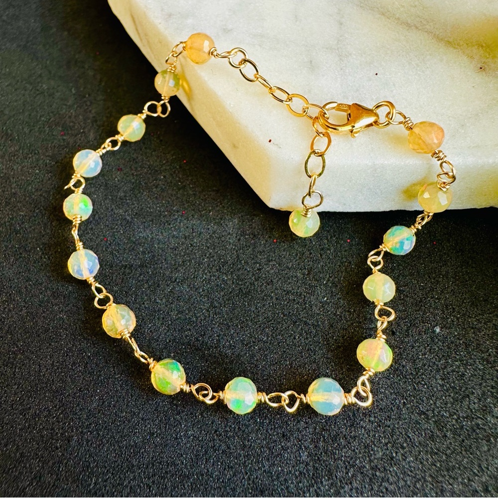 Australian Opal Bracelet 14k Gold